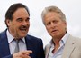 Il regista Oliver Stone con Michael Douglas al photocall del film 'Wall Street - Money Never Sleeps'