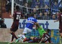 52': Sampdoria-Livorno 2-2, autogol Ceccherini