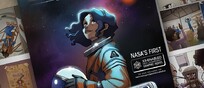 La copertina del primo episodio del fumetto dedicato alla prima donna sulla Luna (fonte: NASA)