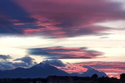 il Gran Sasso al tramonto