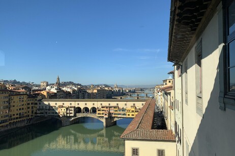 Corredor Vasariano cruza o centro de Florença, passando pela Ponte Vecchio