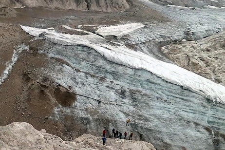 Glaciar da Marmolada, nos Alpes italianos