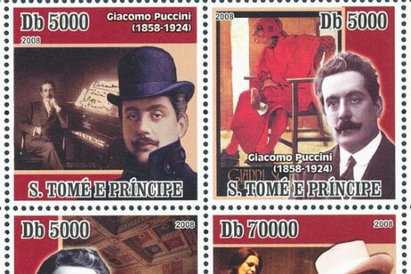 Giacomo Puccini é homenageado em selos