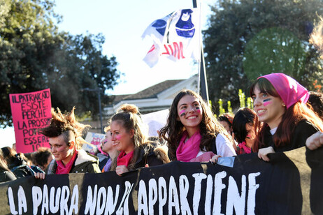 La manifestación 'Ni una menos' contra la violencia contra las mujeres.