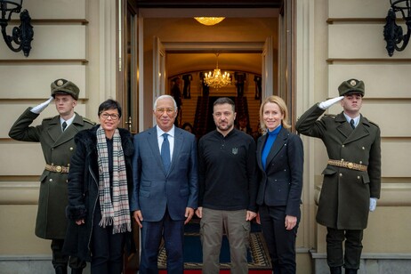 Kallas e Costa se encontraram com o presidente da Ucrânia, Volodymyr Zelensky