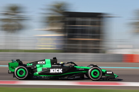 Gabriel Bortoleto em ação pela Sauber em Yas Marina