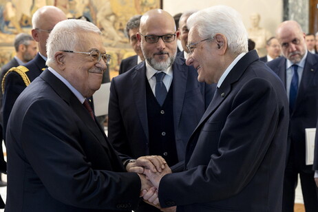 Mahmoud Abbas y Sergio Mattarella.