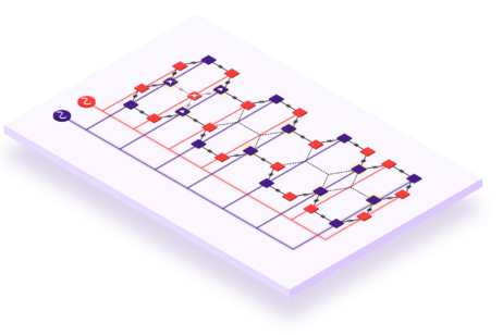 Rappresentazione grafica della nuova architettura allo studio per i chip dei computer quantistici (fonte: Planckian)