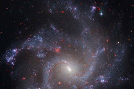 La galaxia NGC 5468, distante a unos 130 millones de años luz de la Tierra, la más lejana que el Hubble haya identificado (fuente NASA, ESA, CSA, STScl).