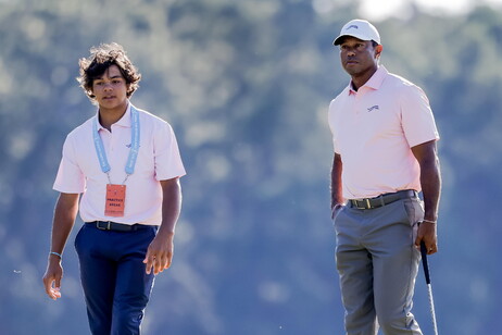 Tiger y Charlie Woods