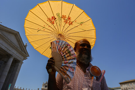 Onda de calor no Vaticano, em Roma, em 28 de julho