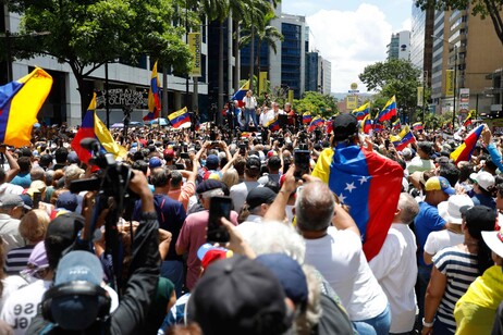 Manifestación opositora en las calles de Caracas