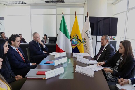 La reunión entre el embajador y el ministro.