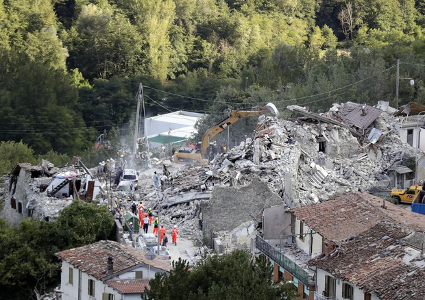 Una veduta di Pescara del Tronto, distrutta dal terremoto