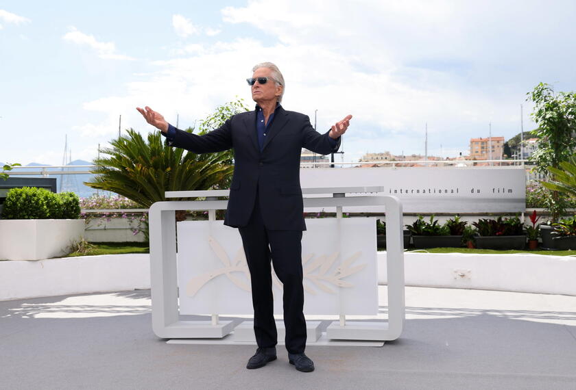 L 'attore statunitense Michael Douglas che riceverà la  'Palme d 'Or d 'Honneur ', il premio onorario Golden Palm, in riconoscimento della sua carriera © ANSA/EPA