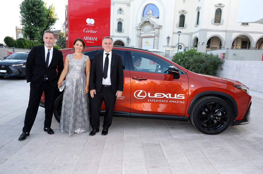 Christof Neracher, Francesca Scorzoni e Claudio Falconi © ANSA/Lexus/Getty Images