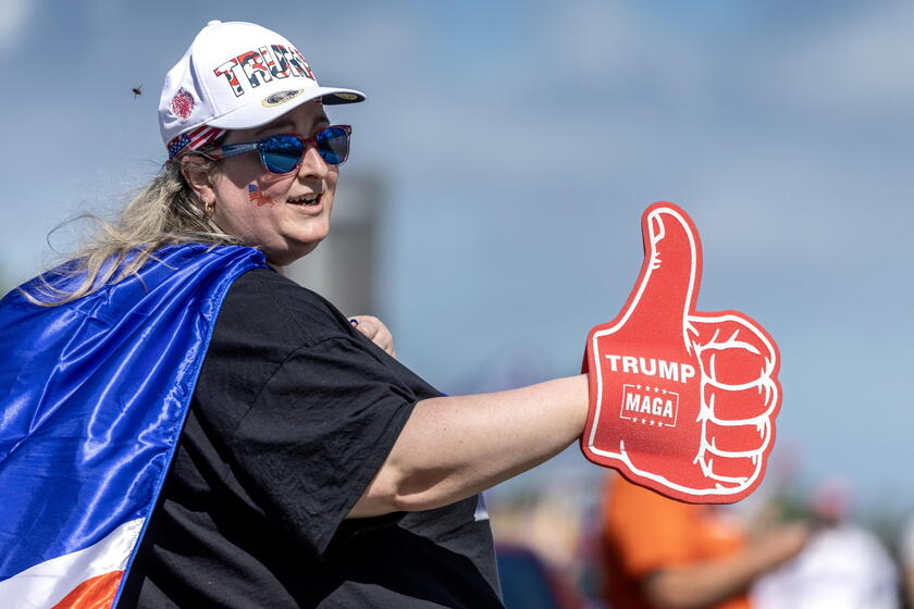 Una seguidora de Trump en Florida