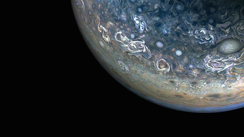 Superfície de Júpiter vista pela sonda Juno, da Nasa