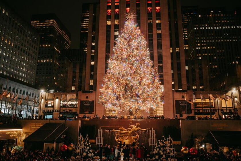 L'albero del Rockefeller Center a New York City