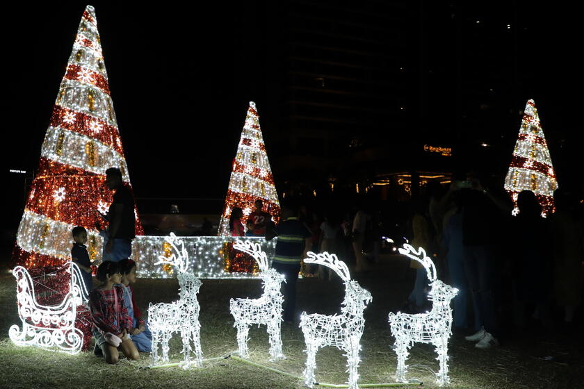 Le decorazioni di Natale a Colombo, in Sri Lanka