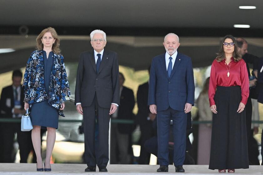 Presidente da Itália é recebido por Lula no Palácio do Planalto, em Brasília