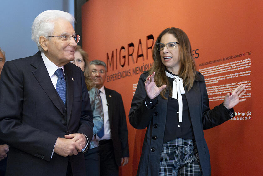 Mattarella visitou o Museu da Imigração e o Arsenal da Esperança em sua visita a São Paulo