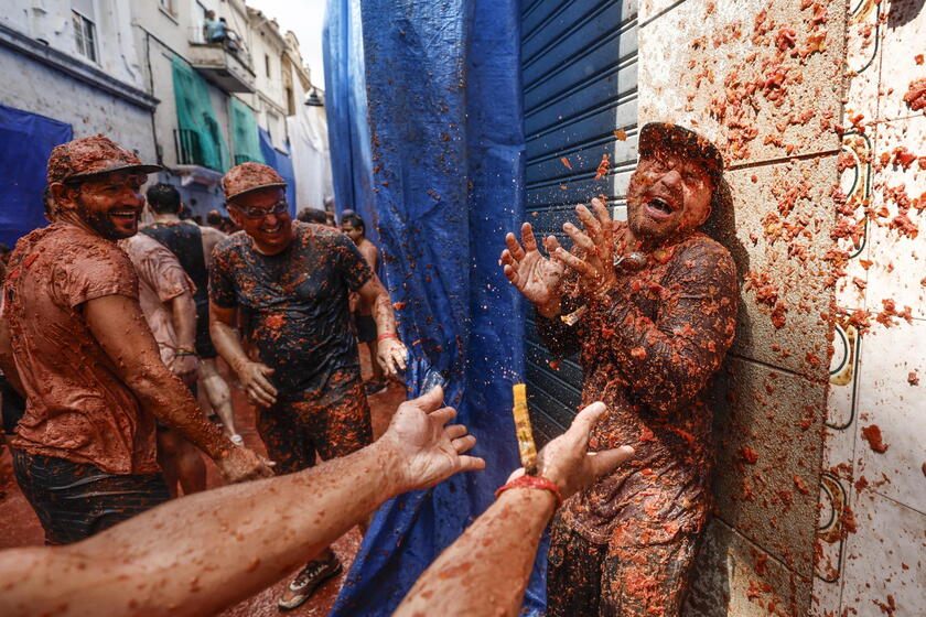 Tradicional festa 'Tomatina' ocorre em Buñol