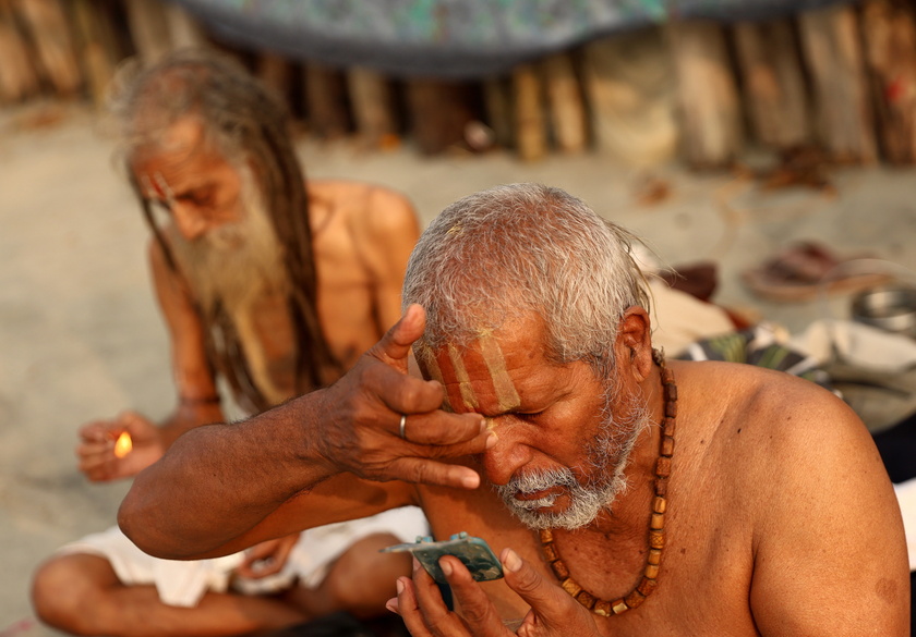 Annual Gangasagar Mela religious festival on Sagar Island, India