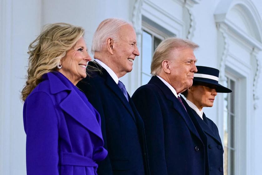 I Trump arrivati alla Casa Bianca per il te con i Biden