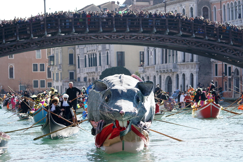 Pantegana sail parade in Venice