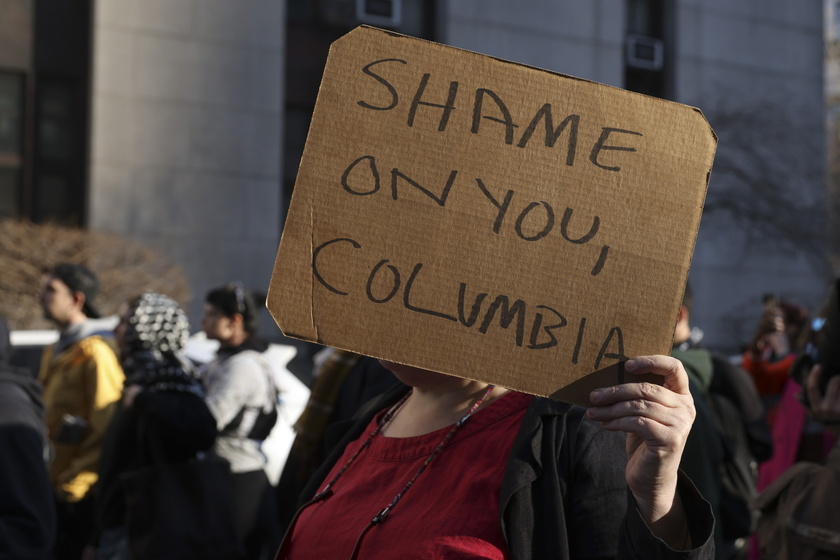 Protest calling for release of Columbia graduate activist Mahmoud Khalil