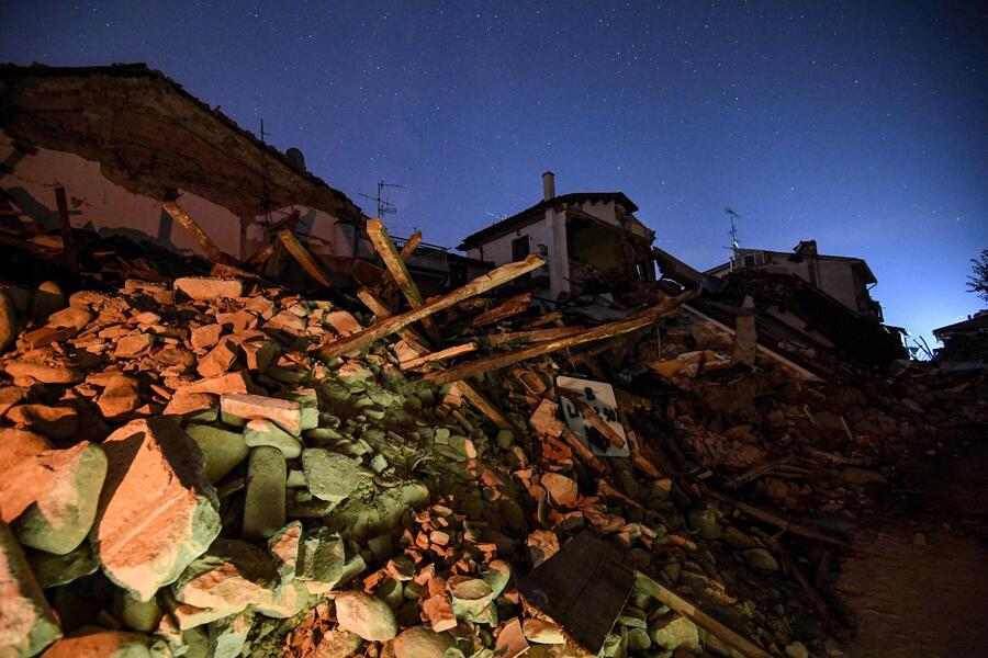 Amatrice sotto le stelle © Ansa