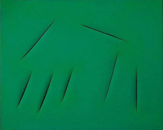 Un'opera di Lucio Fontana