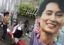 Manifestazioni per la liberazione di Aung San Suu Kyi