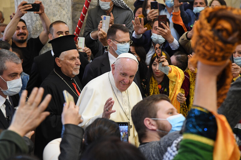 Papa Francisco durante sua visita ao Iraque em março de 2021 - TODOS OS DIREITOS RESERVADOS