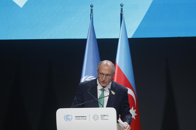 Geraldo Alckmin discursa na COP29, em Baku © ANSA/EPA