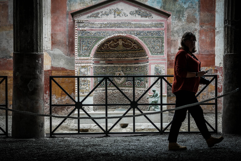 Casa no sítio arqueológico de Pompeia, sul da Itália - TODOS OS DIREITOS RESERVADOS