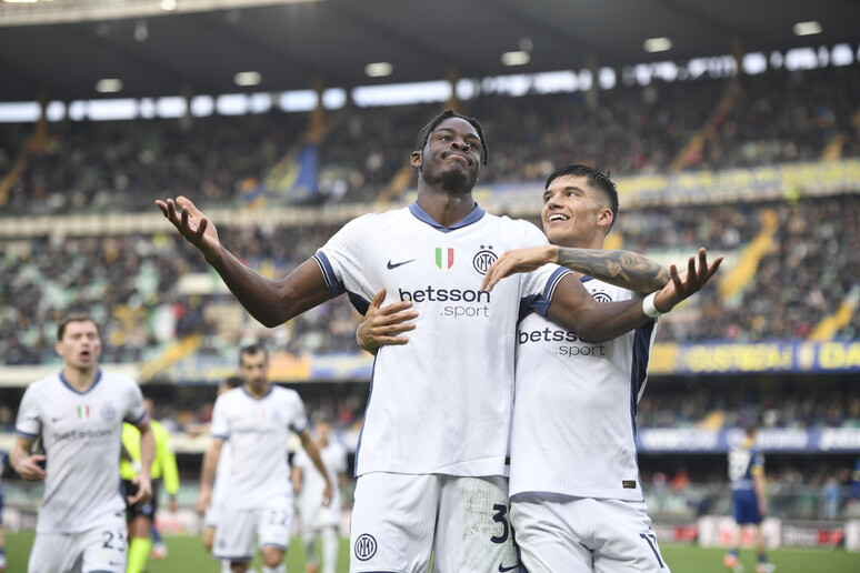 Yann Bisseck marcou último gol da Inter na partida - TODOS OS DIREITOS RESERVADOS