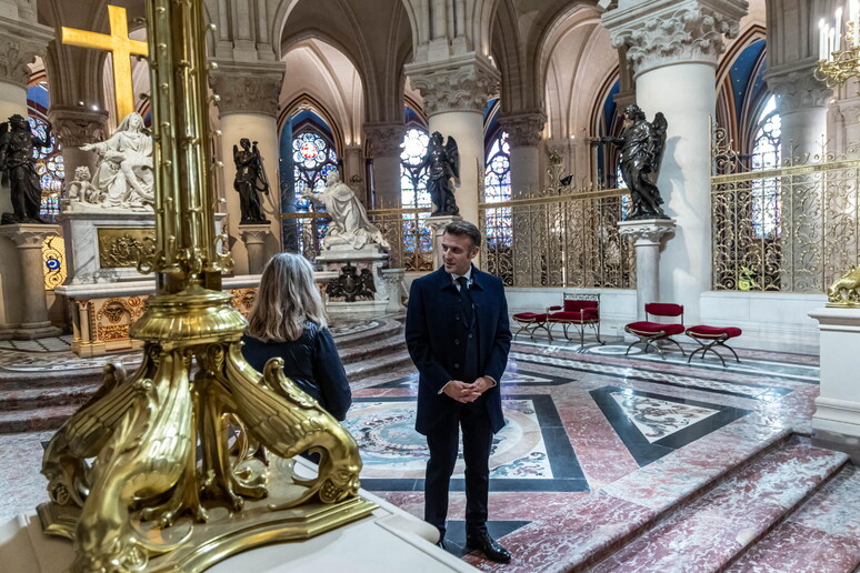 Macron também estará presente na reabertura de Notre-Dame, em 7 de dezembro © ANSA/EPA