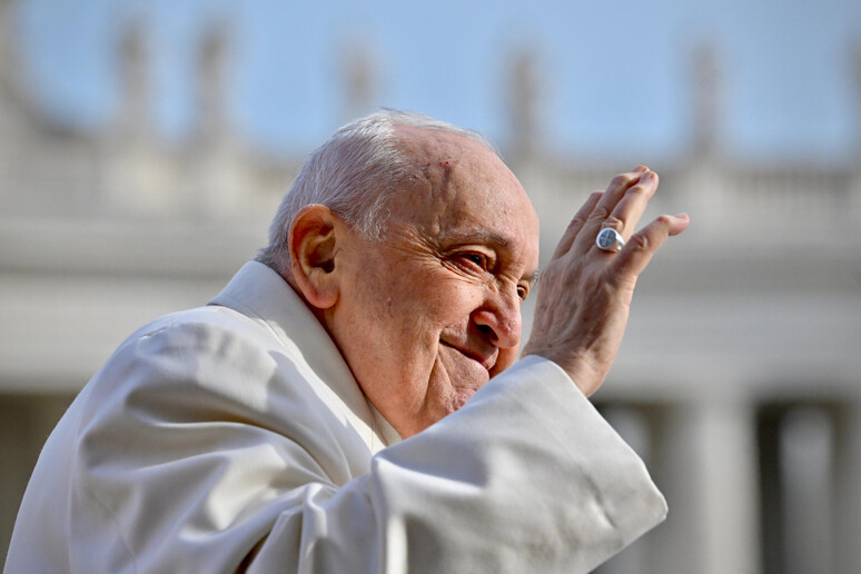 Papa Francisco durante uma audiência geral no Vaticano - TODOS OS DIREITOS RESERVADOS