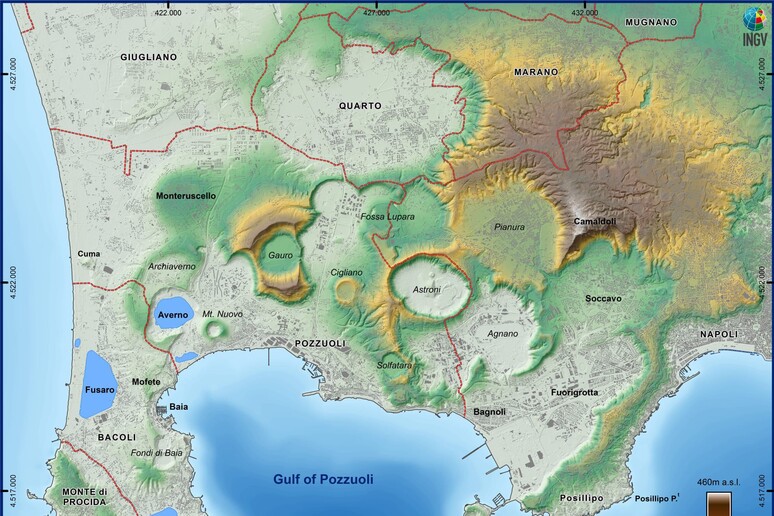 I Campi Flegrei (fonte: INGV) - RIPRODUZIONE RISERVATA