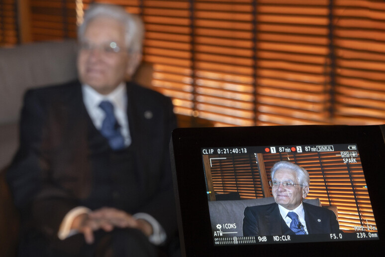 Presidente da Itália, Sergio Mattarella, durante entrevista à CNN Brasil - TODOS OS DIREITOS RESERVADOS