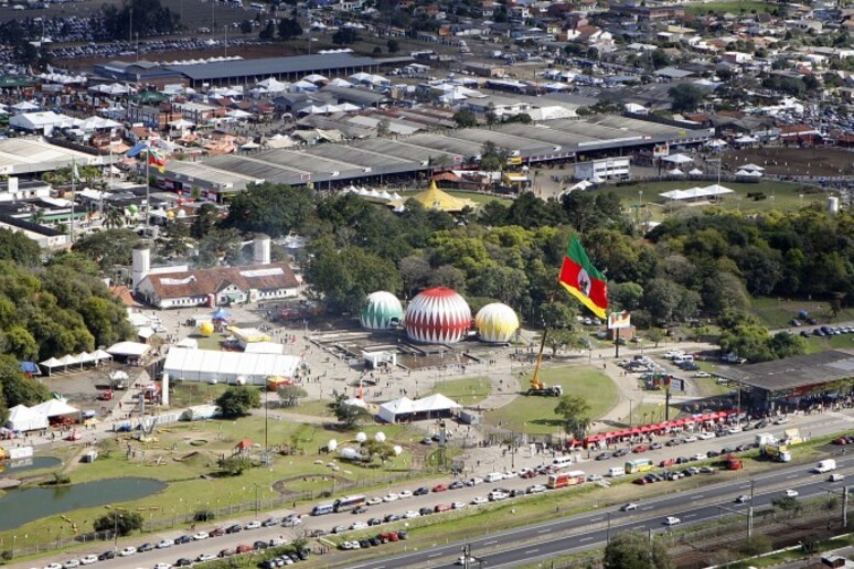 Vista aérea do local de realização da Expointer © ANSA/Governo do Rio Grande do Sul