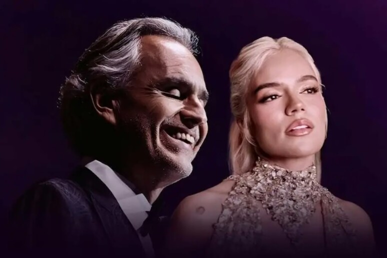 Bocelli e Karol se uniram em dueto © ANSA/Foto Divulgação