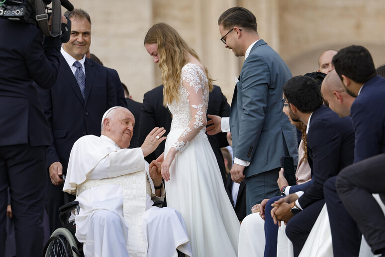 Papa Francisco durante audiência geral no Vaticano - TODOS OS DIREITOS RESERVADOS