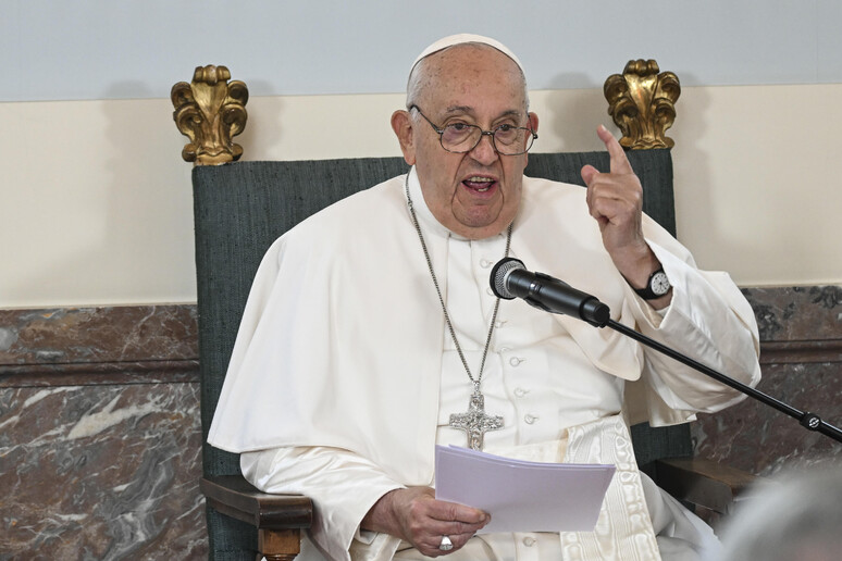 Papa Francisco durante discurso para autoridades na Bélgica - TODOS OS DIREITOS RESERVADOS