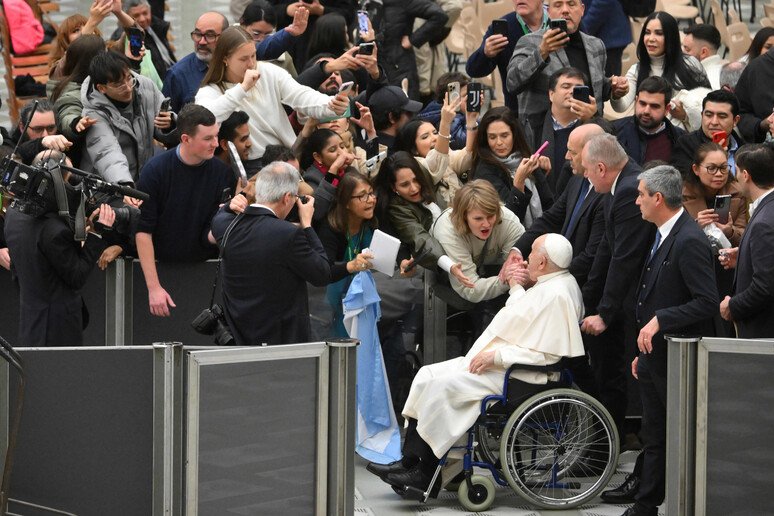 Papa Francisco durante audiência geral - TODOS OS DIREITOS RESERVADOS