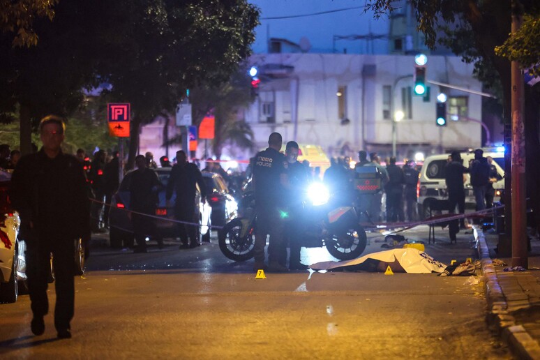 Local de atentado em Tel Aviv, Israel © ANSA/AFP