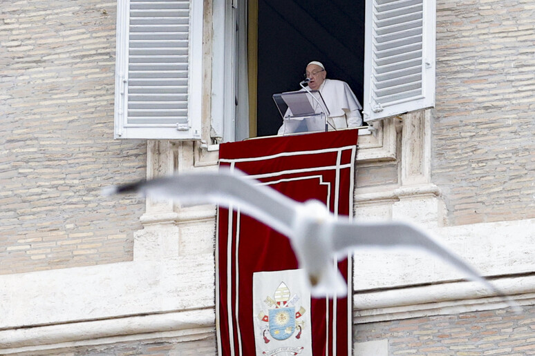 Papa Francisco durante Angelus no Vaticano - TODOS OS DIREITOS RESERVADOS