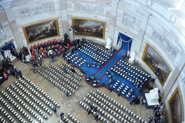 Rotunda do Capitólio, palco da cerimônia de posse de Trump © ANSA/EPA